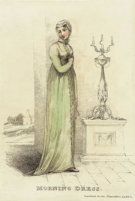 Framed Print : Fashion Plate (Morning Dress), 1813. Creator: Unknown Framed Print : Fashion Plate (Morning Dress), 1813. Creator: Unknown