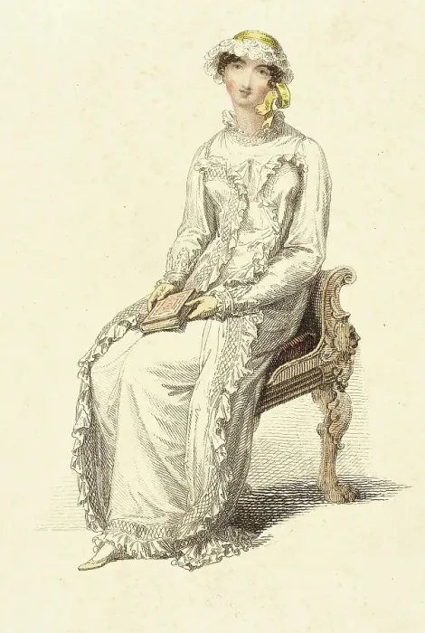 Framed Print : Fashion Plate (Morning Dress), 1813. Creator: Rudolph Ackermann Framed Print : Fashion Plate (Morning Dress), 1813. Creator: Rudolph Ackermann