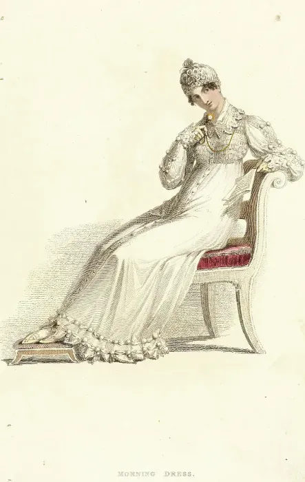 Framed Print : Fashion Plate (Morning Dress), 1814. Creator: Rudolph Ackermann Framed Print : Fashion Plate (Morning Dress), 1814. Creator: Rudolph Ackermann