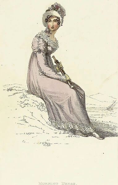 Fashion Plate (Morning Dress), 1814. Creator: Rudolph Ackermann