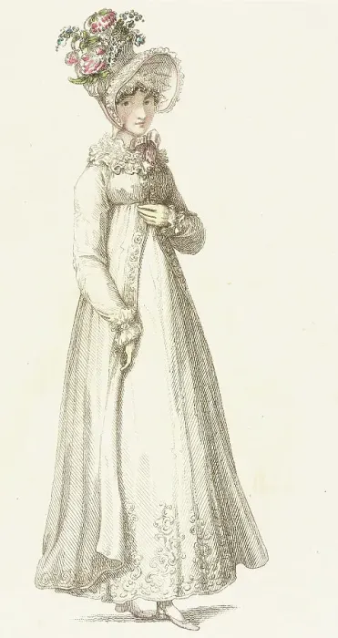 Framed Print : Fashion Plate (Morning Dress), 1818. Creator: Rudolph Ackermann Framed Print : Fashion Plate (Morning Dress), 1818. Creator: Rudolph Ackermann
