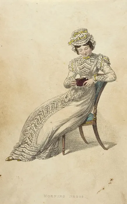 Framed Print : Fashion Plate (Morning Dress), 1823. Creator: Rudolph Ackermann Framed Print : Fashion Plate (Morning Dress), 1823. Creator: Rudolph Ackermann