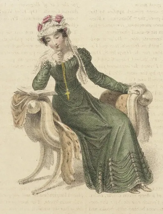 Framed Print : Fashion Plate (Morning Dress), 1824. Creator: Rudolph Ackermann Framed Print : Fashion Plate (Morning Dress), 1824. Creator: Rudolph Ackermann