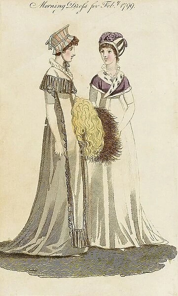 Fashion Plate (Morning Dress for Febr. 1799), 1799. Creator: Unknown