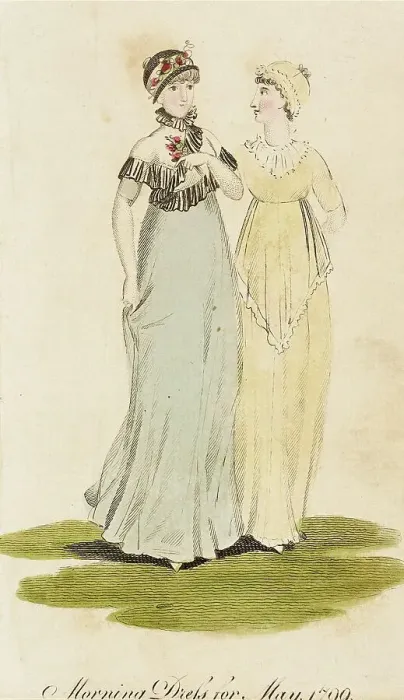 Framed Print : Fashion Plate (Morning Dress for May 1799), 1799. Creator: Unknown Framed Print : Fashion Plate (Morning Dress for May 1799), 1799. Creator: Unknown