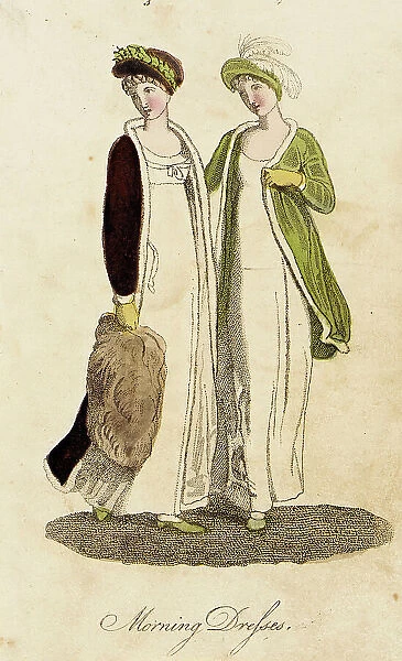 Fashion Plate (Morning Dresses), 1803. Creator: Unknown