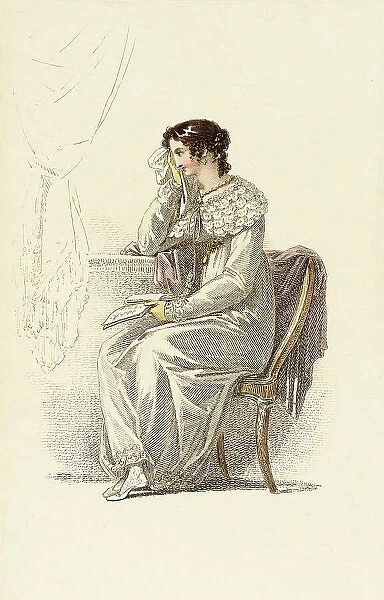 Fashion Plate (Opera Dress), 1814. Creator: Rudolph Ackermann