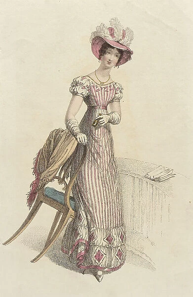 Fashion Plate (Opera Dress), 1824. Creator: Rudolph Ackermann
