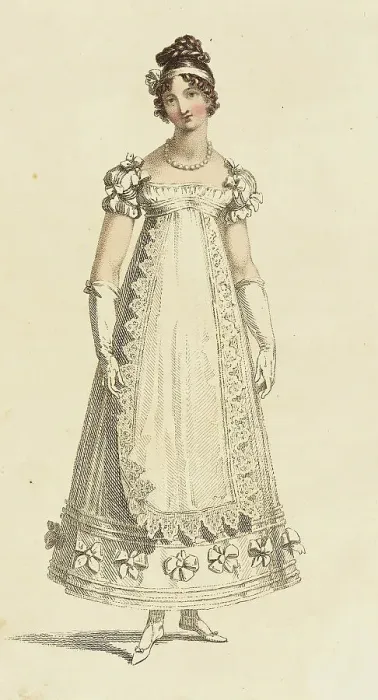 Framed Print : Fashion Plate (Parisian Ball Dress), 1817. Creator: Rudolph Ackermann Framed Print : Fashion Plate (Parisian Ball Dress), 1817. Creator: Rudolph Ackermann