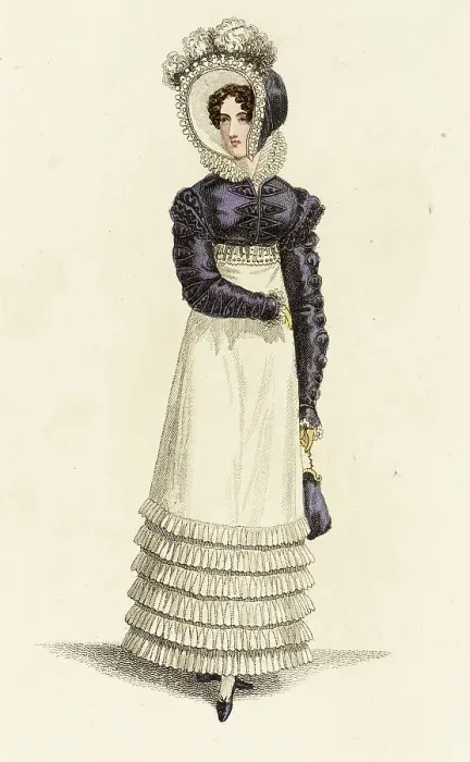 Framed Print : Fashion Plate (Parisian Carriage Dress), 1819. Creator: John Bell Framed Print : Fashion Plate (Parisian Carriage Dress), 1819. Creator: John Bell