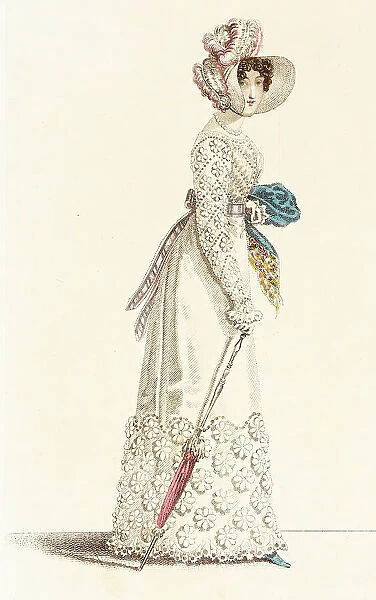 Fashion Plate (Parisian Summer Promenade Dress), 1820. Creator: John Bell