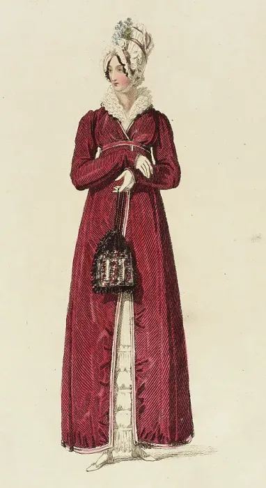 Framed Print : Fashion Plate (Promenade Dress), 1816. Creator: Rudolph Ackermann Framed Print : Fashion Plate (Promenade Dress), 1816. Creator: Rudolph Ackermann