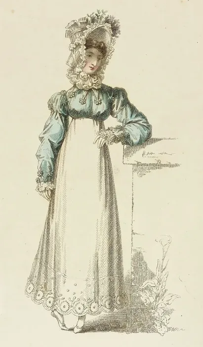 Framed Print : Fashion Plate (Promenade Dress), 1817. Creator: Rudolph Ackermann Framed Print : Fashion Plate (Promenade Dress), 1817. Creator: Rudolph Ackermann