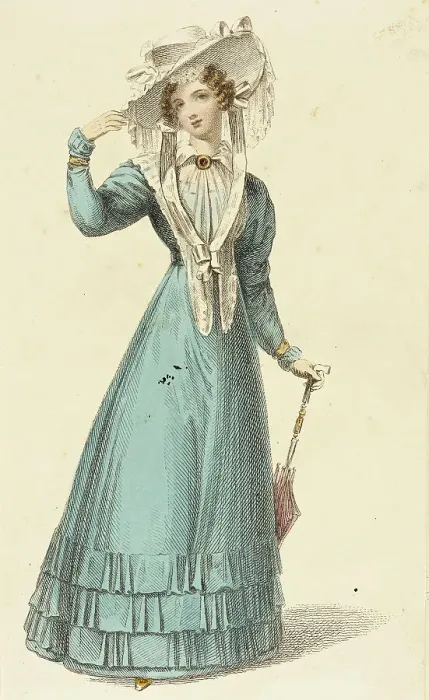 Framed Print : Fashion Plate (Promenade Dress), 1826. Creator: Rudolph Ackermann Framed Print : Fashion Plate (Promenade Dress), 1826. Creator: Rudolph Ackermann