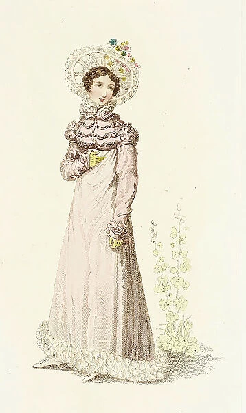 Fashion Plate (Public Promenade or Summer Visiting Dress), 1819. Creator: John Bell