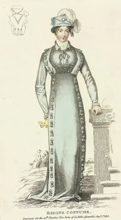 Framed Print : Fashion Plate (Riding Costume), 1812. Creator: Unknown Framed Print : Fashion Plate (Riding Costume), 1812. Creator: Unknown