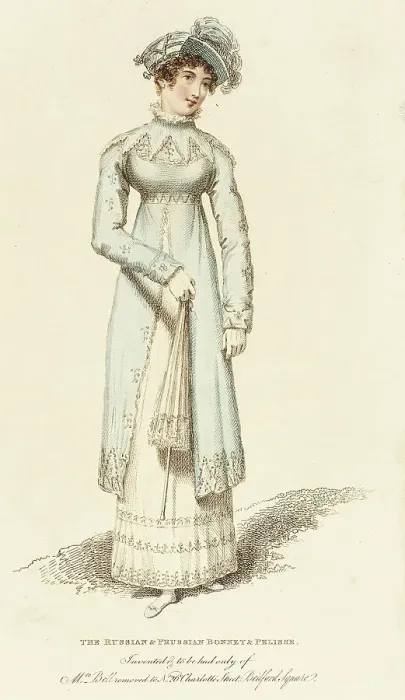 Framed Print : Fashion Plate (The Russian & Prussian Bonnet & Pelisse), 1814. Creator: John Bell. Fashion Plate (The Russian & Prussian Bonnet & Pelisse), 1814. Creator: John Bell Framed Print : Fashion Plate (The Russian & Prussian Bonnet & Pelisse), 1814. Creator: John Bell. Fashion Plate (The Russian & Prussian Bonnet & Pelisse), 1814. Creator: John Bell