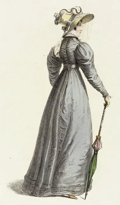 Framed Print : Fashion Plate (Trage de Paseo), 1825. Creator: Rudolph Ackermann Framed Print : Fashion Plate (Trage de Paseo), 1825. Creator: Rudolph Ackermann