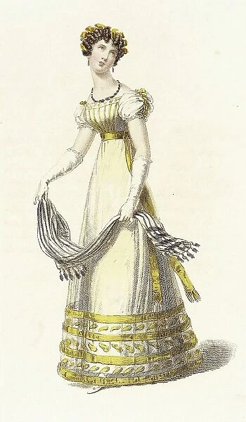 Fashion Plate (Trage de Tarde), 1825. Creator: Rudolph Ackermann