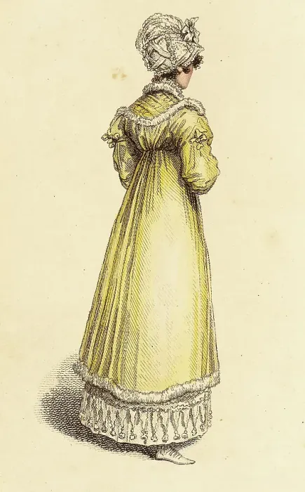 Framed Print : Fashion Plate (Walking Dress), 1815. Creator: John Bell Framed Print : Fashion Plate (Walking Dress), 1815. Creator: John Bell