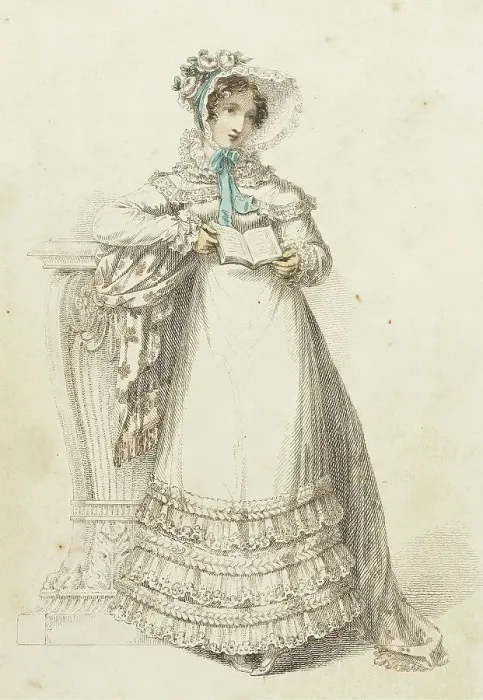 Framed Print : Fashion Plate (Walking Dress), 1820. Creator: Rudolph Ackermann Framed Print : Fashion Plate (Walking Dress), 1820. Creator: Rudolph Ackermann