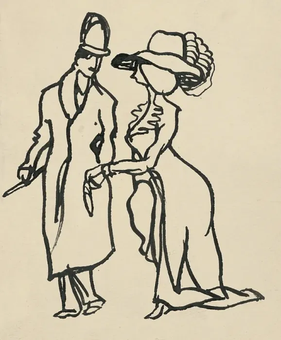 Framed Print : Fashionable couple I. 1908-1912. Creator: Konstantin Kovari-Kacmarik Framed Print : Fashionable couple I. 1908-1912. Creator: Konstantin Kovari-Kacmarik