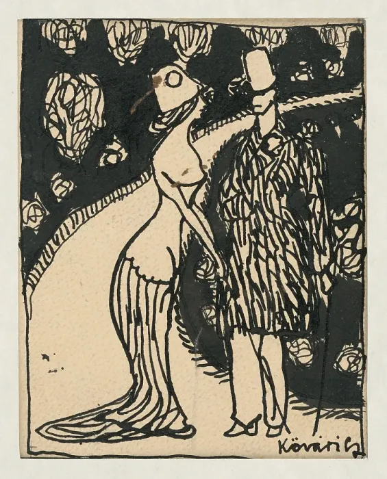 Framed Print : Fashionable sketch II. 1908-1912. Creator: Konstantin Kovari-Kacmarik Framed Print : Fashionable sketch II. 1908-1912. Creator: Konstantin Kovari-Kacmarik