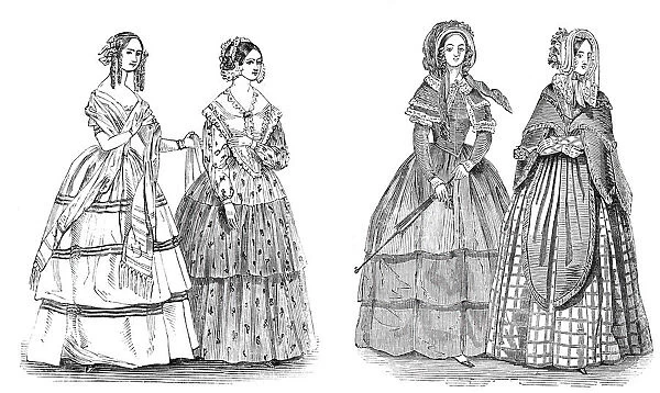 Fashions for August, 1844. Creator: Unknown