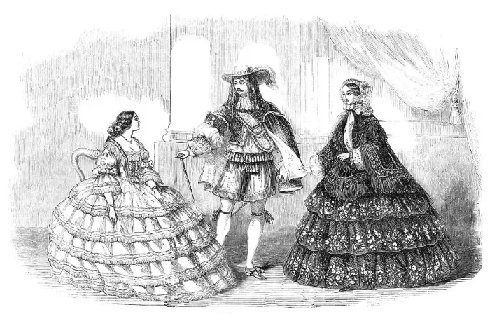 Framed Print : Fashions for February, 1857. Creator: Unknown Framed Print : Fashions for February, 1857. Creator: Unknown