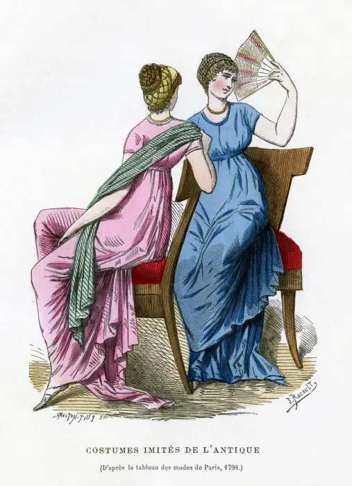 Framed Print : Fashions that imitate the costume of antiquity, 1798 (1882-1884). Artist: Smeeton-Tilly Framed Print : Fashions that imitate the costume of antiquity, 1798 (1882-1884). Artist: Smeeton-Tilly