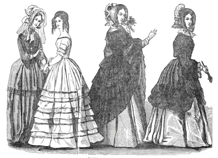 Framed Print : Fashions for July, 1844. Creator: Unknown Framed Print : Fashions for July, 1844. Creator: Unknown