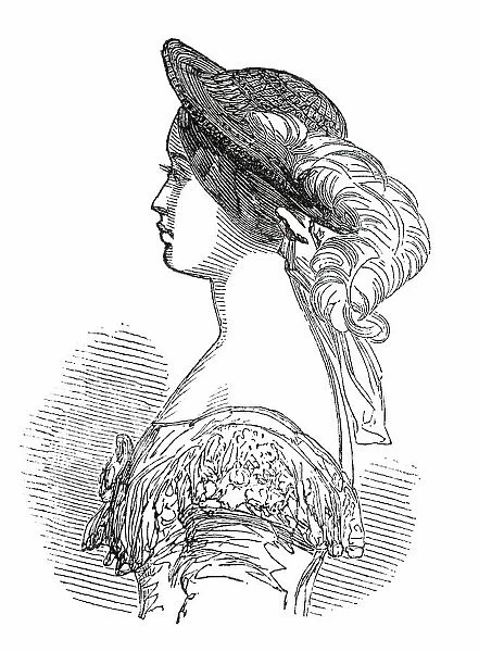 Fashions for May - Crinoline Hat, 1850. Creator: Unknown