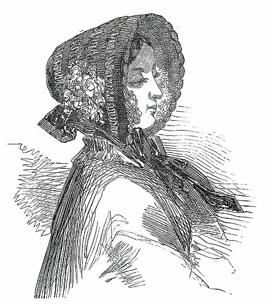 Fashions for May - Straw Bonnet, 1850. Creator: Unknown