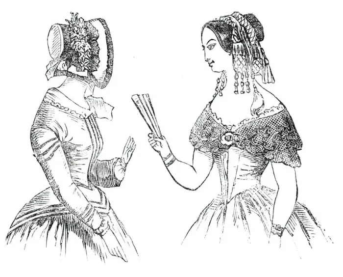 Framed Print : Fashions for the New Year, 1844. Creator: Unknown Framed Print : Fashions for the New Year, 1844. Creator: Unknown