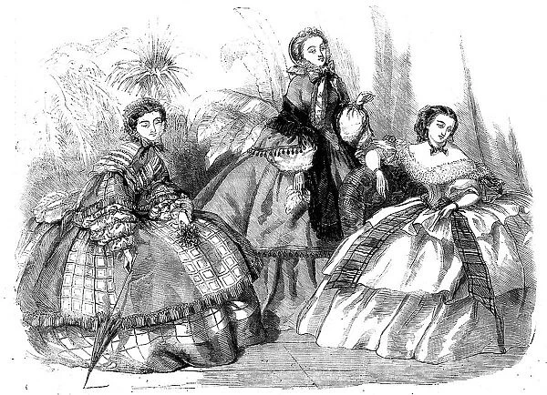 Fashions for October, 1858. Creator: Unknown