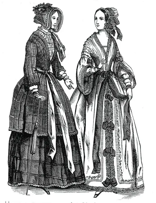 Framed Print : Fashions for September, 1844. Creator: Unknown Framed Print : Fashions for September, 1844. Creator: Unknown