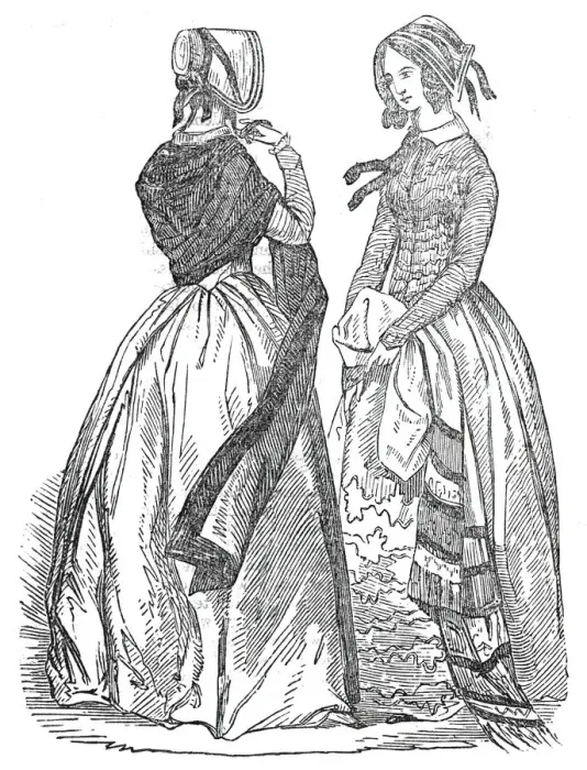 Framed Print : Fashions for September, 1845. Creator: Unknown Framed Print : Fashions for September, 1845. Creator: Unknown