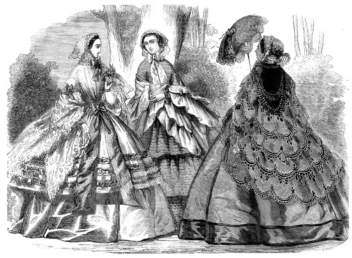 Framed Print : Fashions for September, 1858. Creator: Unknown Framed Print : Fashions for September, 1858. Creator: Unknown