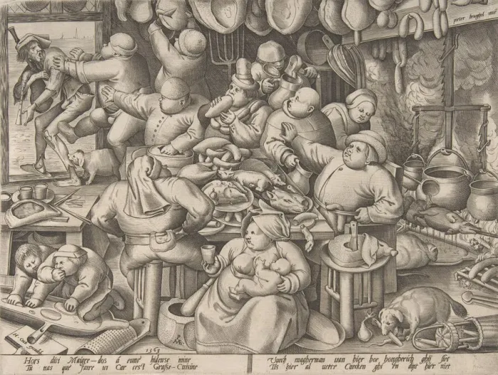 Framed Print : The Fat Kitchen, 1563. Creator: Pieter van der Heyden Framed Print : The Fat Kitchen, 1563. Creator: Pieter van der Heyden