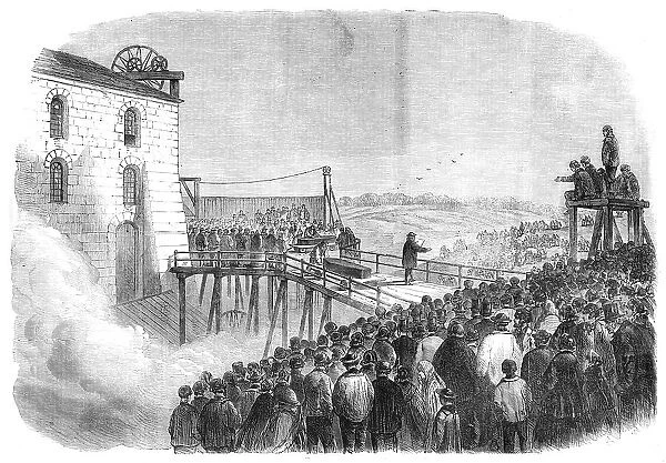 The Fatal Accident at New Hartley Colliery: removal of the coffins containing the bodies, 1862. Creator: Unknown