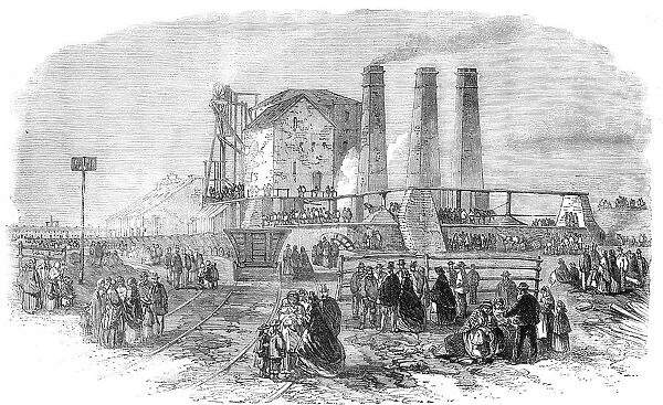 The Fatal Accident at New Hartley Colliery: view from the railway, taken shortly after... 1862. Creator: Unknown