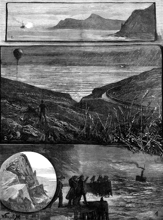 Framed Print : The Fatal Disaster with a Balloon, 1881. Creator: Unknown Framed Print : The Fatal Disaster with a Balloon, 1881. Creator: Unknown