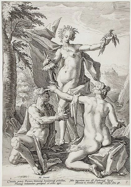 The Three Fates, 1588. Creator: Jacob Matham