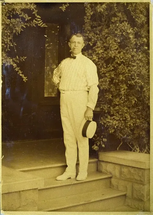 Framed Print : My Father. E. Curtis, inventor of Gold Tone Process, at Our Home In Seattle, 1880s, (1920s). Creator: Edward Sheriff Curtis Framed Print : My Father. E. Curtis, inventor of Gold Tone Process, at Our Home In Seattle, 1880s, (1920s). Creator: Edward Sheriff Curtis
