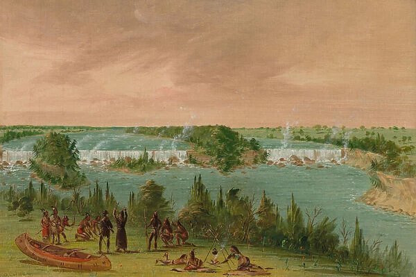 Father Hennepin and Companions at the Falls of St. Anthony. May 1, 1680, 1847  /  1848