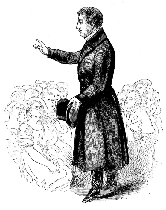 Framed Print : Father Mathew speaking at a temperance meeting in Ireland, 1890. Creator: Unknown Framed Print : Father Mathew speaking at a temperance meeting in Ireland, 1890. Creator: Unknown
