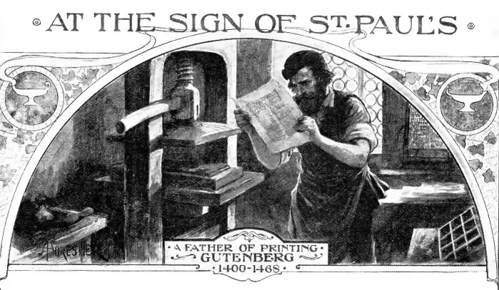 Framed Print : A father of printing: Gutenberg - 1400-1468, 1909. Creator: Unknown Framed Print : A father of printing: Gutenberg - 1400-1468, 1909. Creator: Unknown