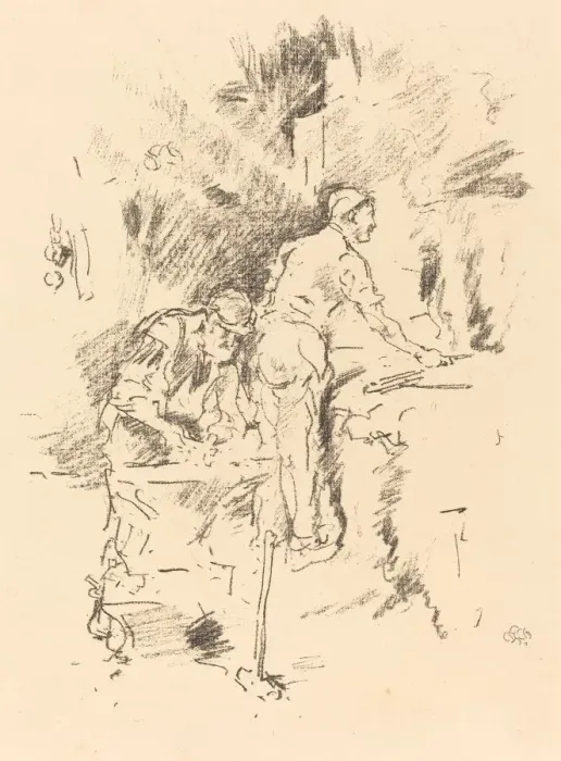 Framed Print : Father and Son, 1895. Creator: James Abbott McNeill Whistler Framed Print : Father and Son, 1895. Creator: James Abbott McNeill Whistler