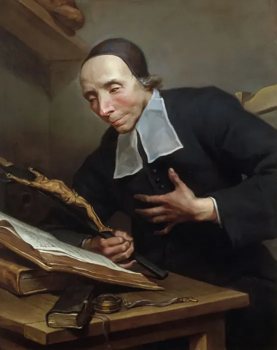 Framed Print : Father Tournus (1672-1733) in prayer, c1725. Creator: Jean Restout Framed Print : Father Tournus (1672-1733) in prayer, c1725. Creator: Jean Restout