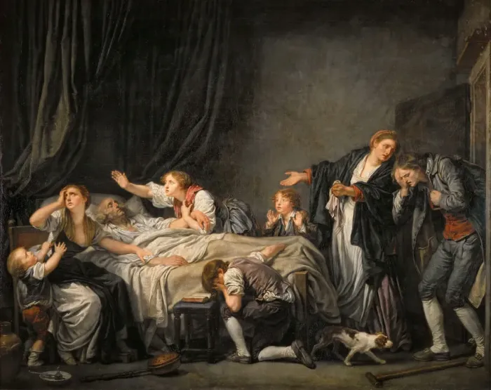 Framed Print : The Fathers Curse: The Son Punished. Artist: Greuze, Jean-Baptiste (1725-1805)
